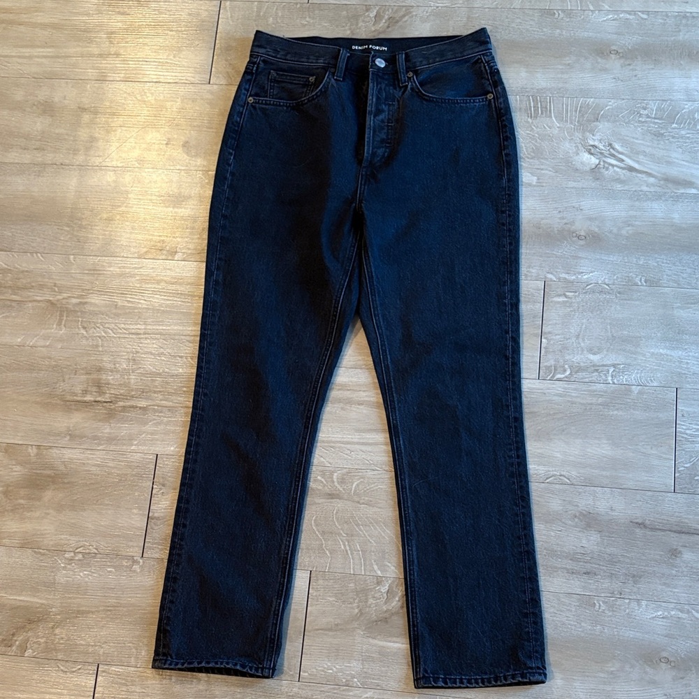 Denim Forum The Dillon High Rise Slim Size 28 Black
